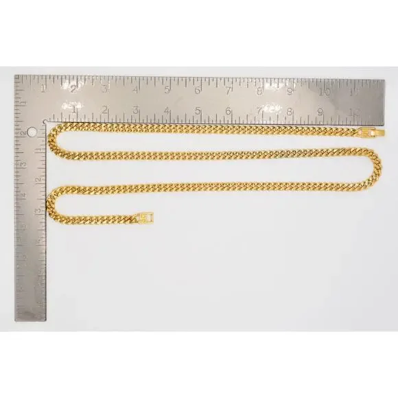 Givenchy Vintage Cuban Chain Necklace Unisex Gold Heavy Chunky Runway 37" Bin3D - Picture 12 of 12